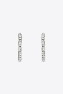Large Crystal Hoop Earrings | Clear Crystal/Silver