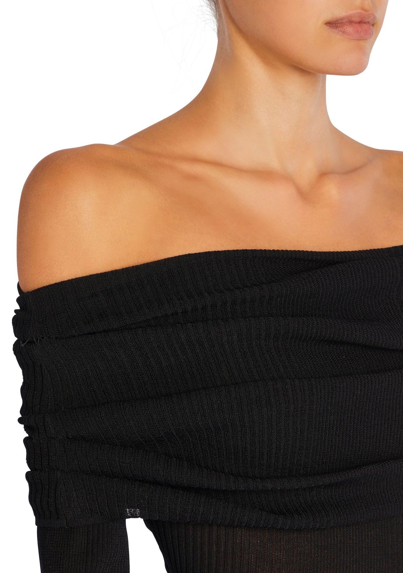 Womens | Galleria Rib Knit Maxi Dress | Black