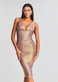 Ivy Dress | Purple/Gold