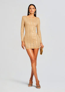 Virginia Embellished Knit Dress | Tannin