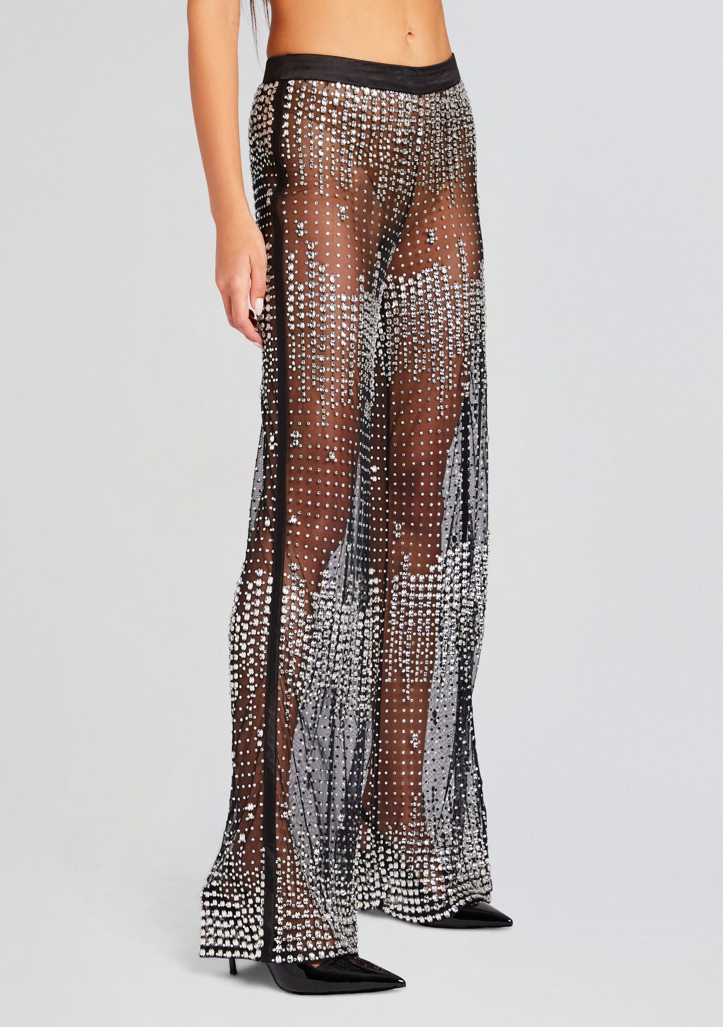Vondra Sequin Pant | Black/Silver
