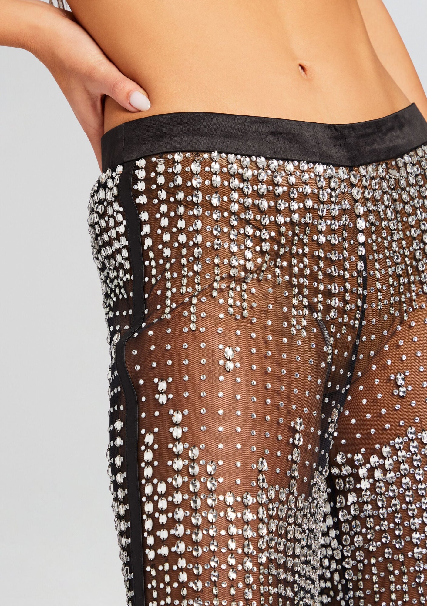 Vondra Sequin Pant | Black/Silver