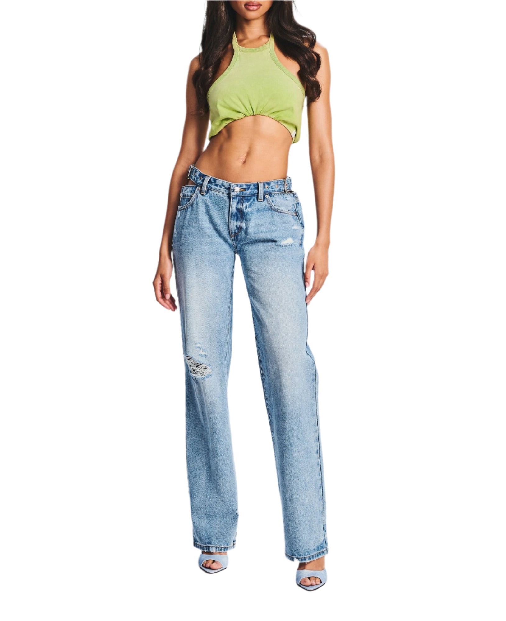 Womens | Nellie Halter Tank | Chartreuse