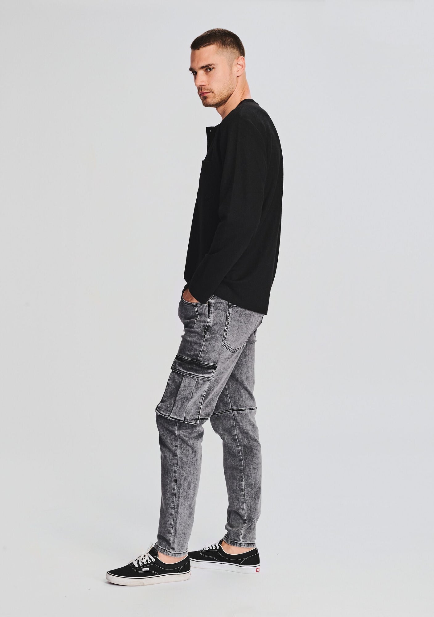 Mens | Victor Long Sleeve Shirt | Black