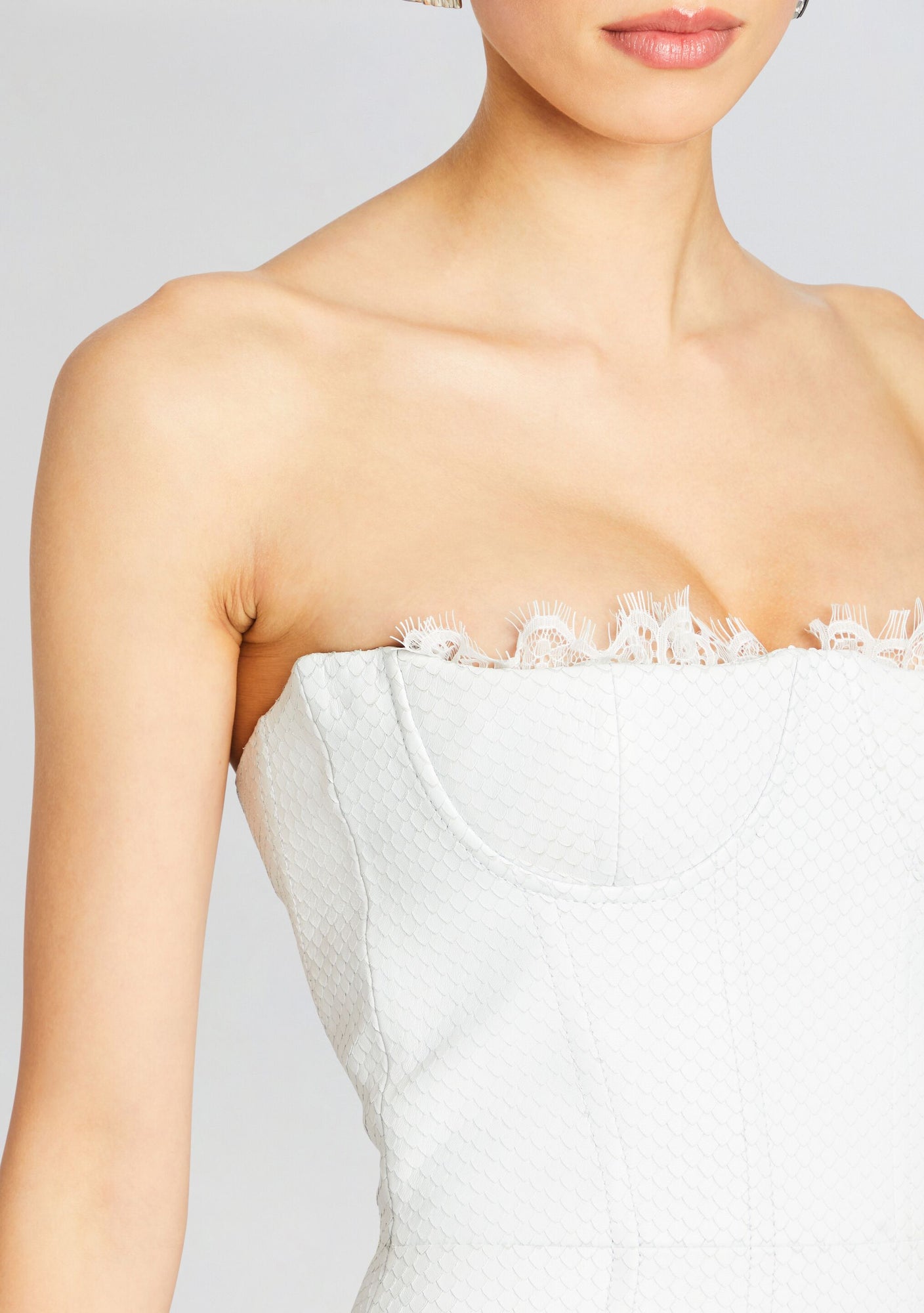 Amberly Leather Dress | Optic White