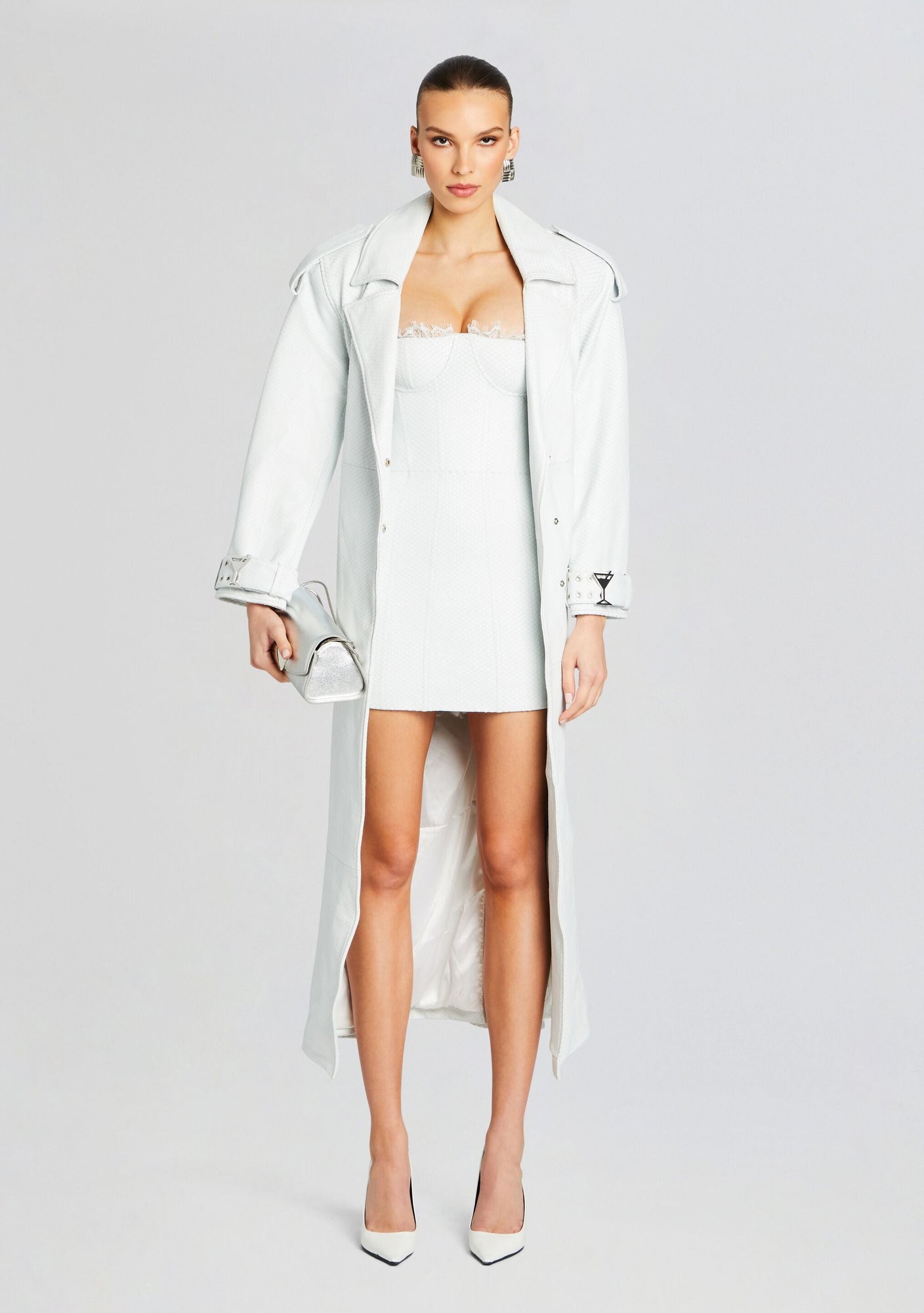 Amberly Leather Dress | Optic White