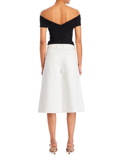 Womens | Valli Mid Rise Bermuda Short | White
