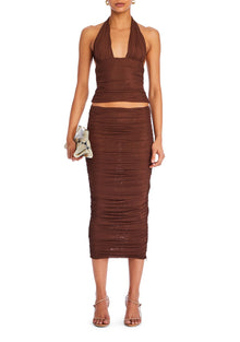 Womens | Pia Mesh Midi Skirt | Coconut