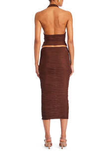Womens | Pia Mesh Midi Skirt | Coconut