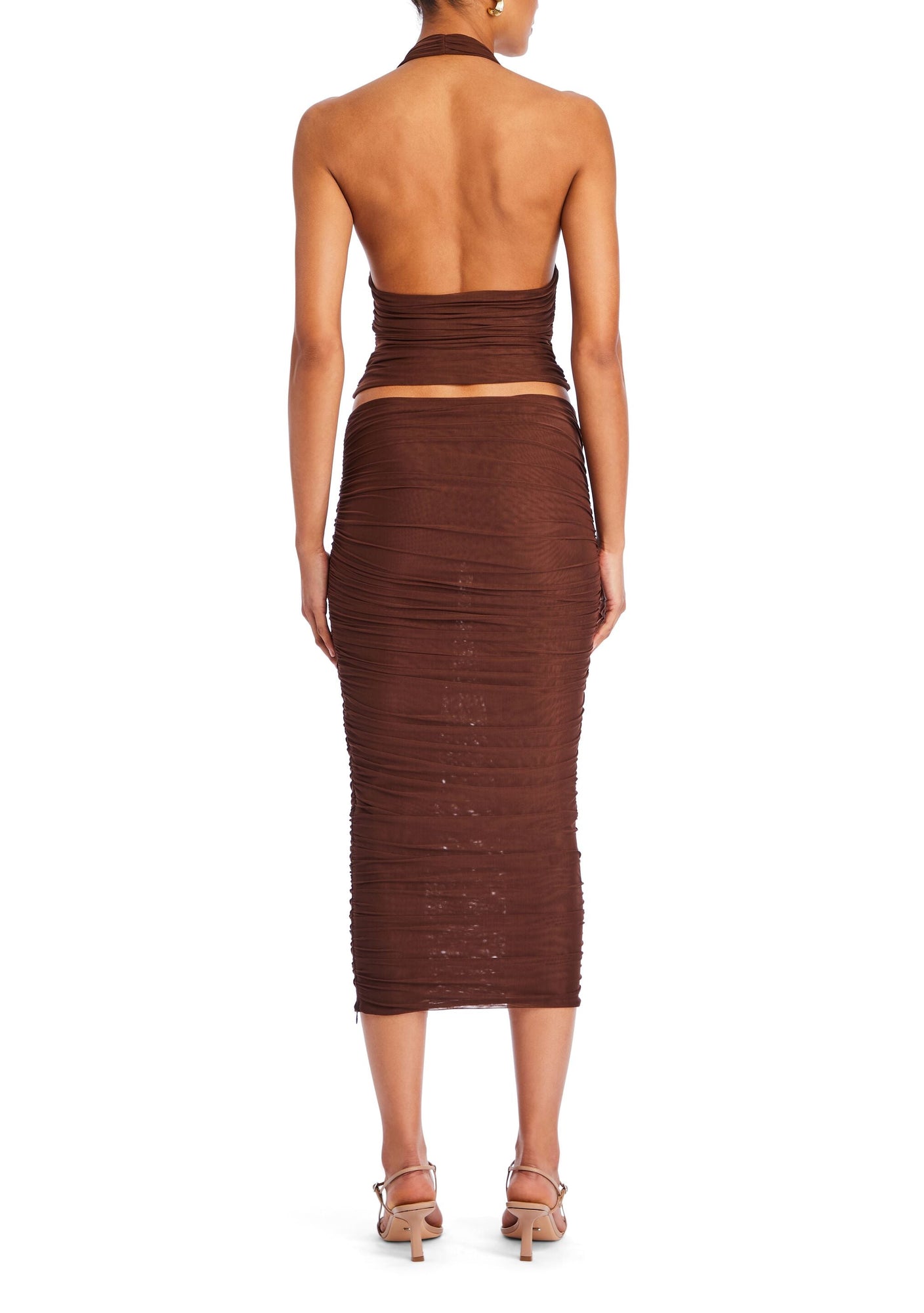 Womens | Pia Mesh Midi Skirt | Coconut