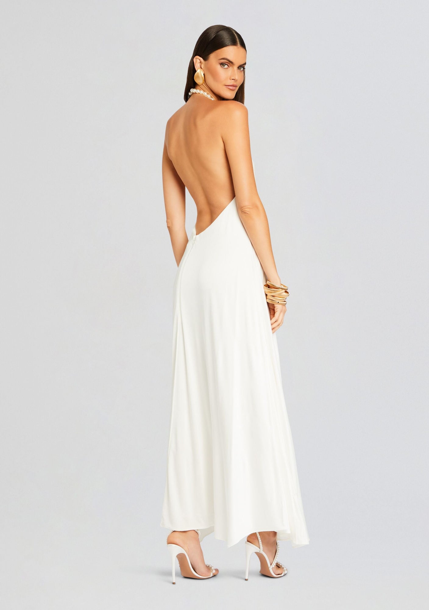 Maryam Pearl Embellished Dress | White