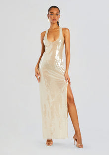 Bella Sequin Dress | Cream