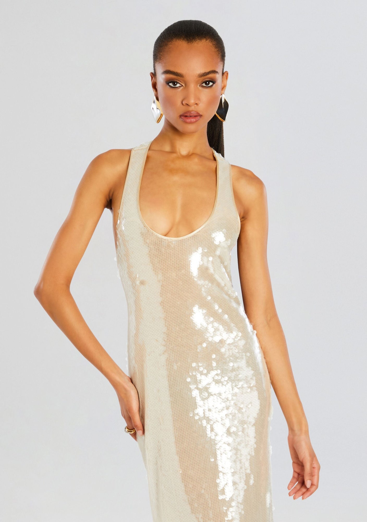 Bella Sequin Dress | Cream