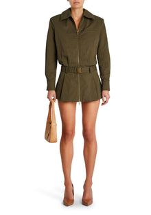 Womens | Sanders Twill Dress | Hunter Green