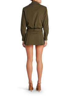 Womens | Sanders Twill Dress | Hunter Green