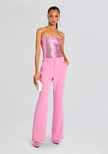 Valery Embellished Knit Top | Light Rose