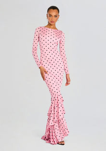 Sara Dress | Pink Polka Dots