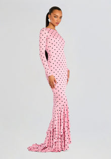 Sara Dress | Pink Polka Dots