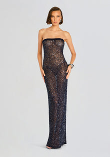 Villy Sequin Gown | Navy