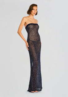 Villy Sequin Gown | Navy