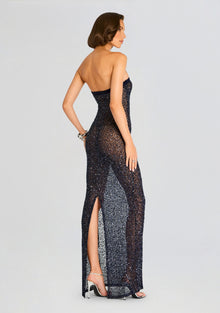 Villy Sequin Gown | Navy