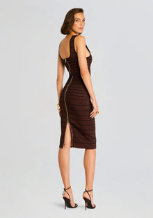 Weyla Knit Dress | Metallic Earth/Black