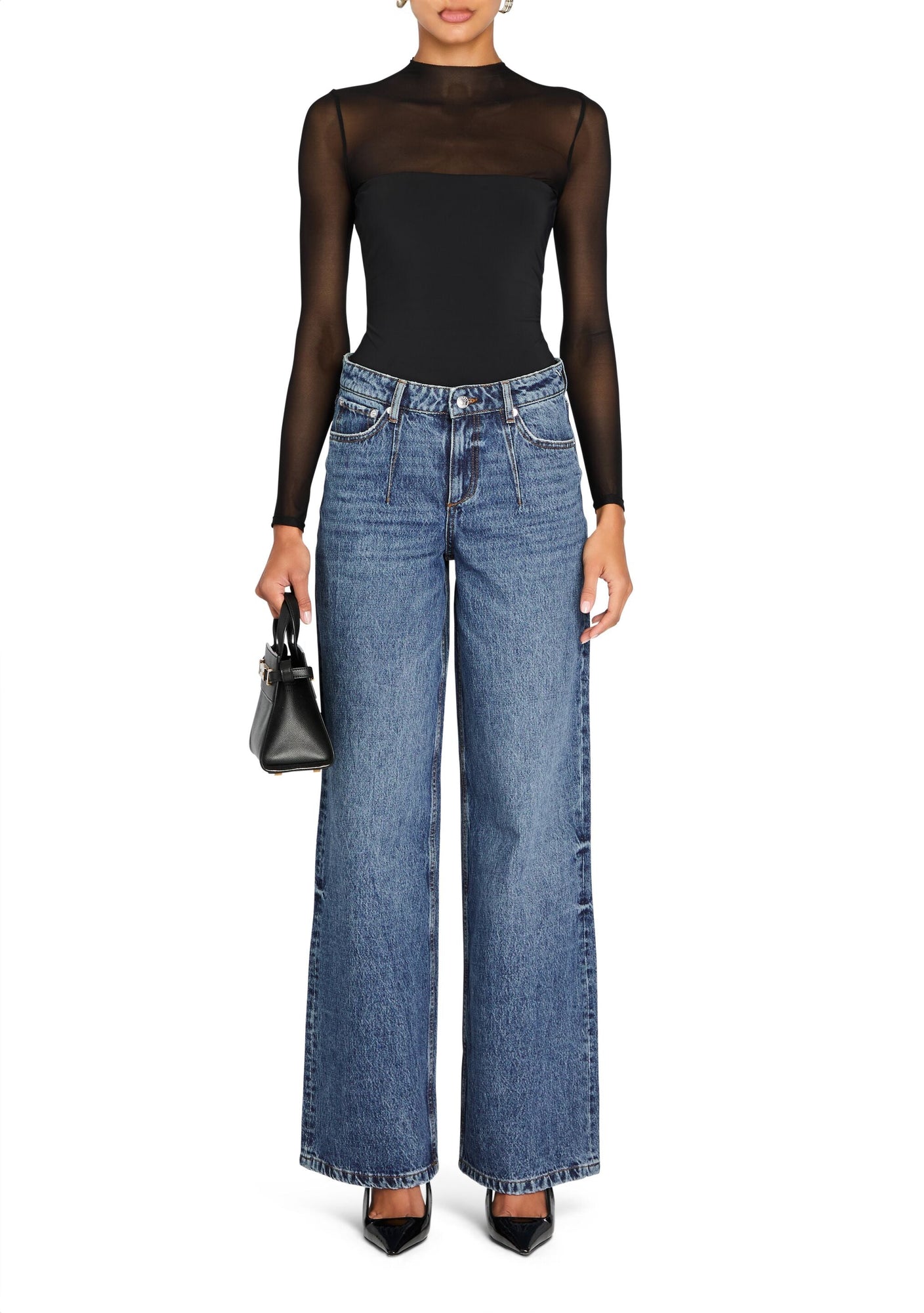 Womens | Brandi Mesh Bodysuit | Black