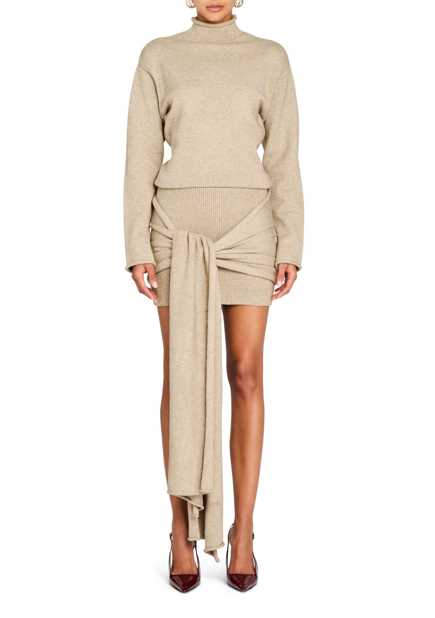 Womens | Calloway Sweater Dress | Greige