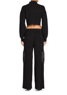 Womens | Donna Mid Cropped Sweater | Black