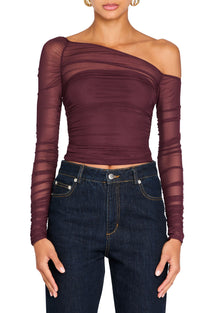 Womens | Shauna Mesh Top | Merlot