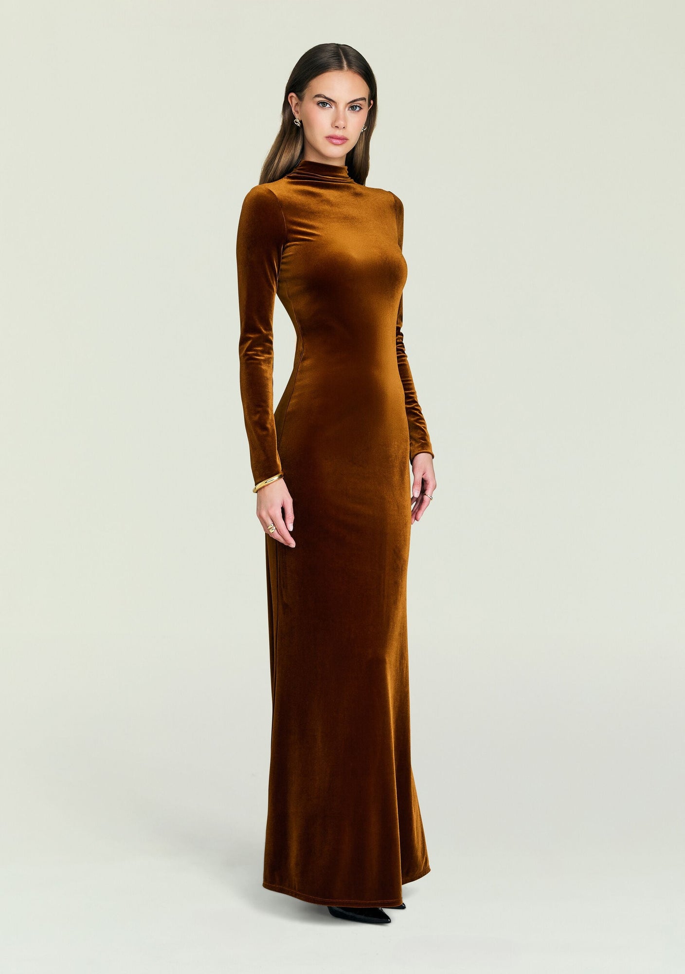Women | Viola Velvet Maxi Dress | Marigold