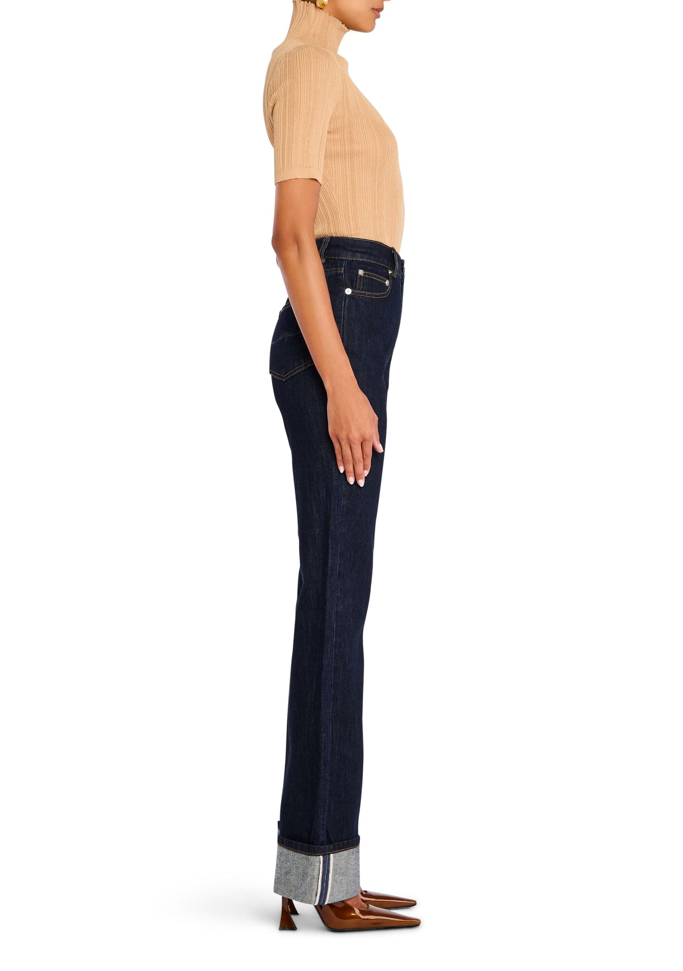 Womens | Abigail Half Sleeve Top | Tan