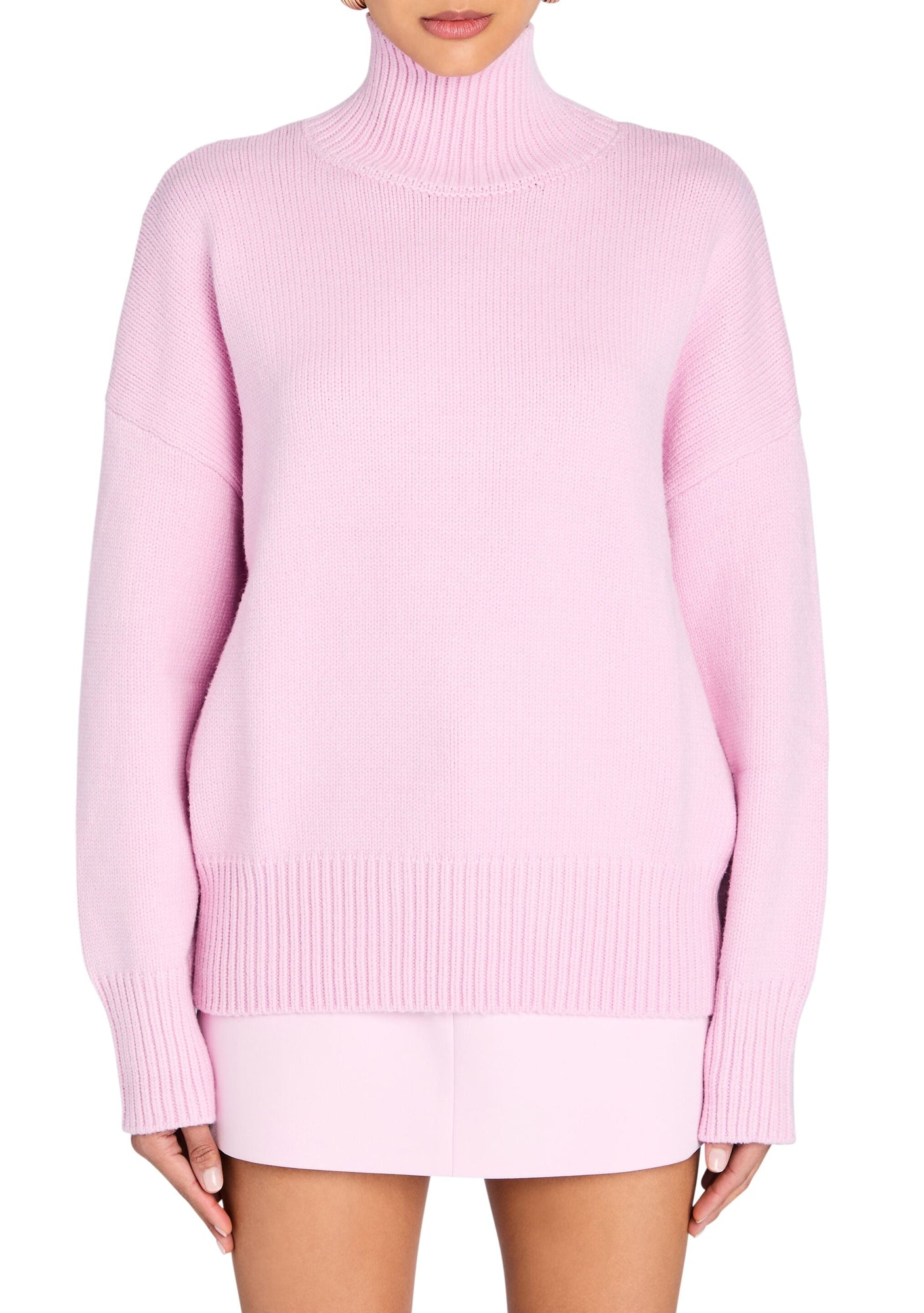 Womens | Elsa Turtleneck Sweater | Ballet Pink