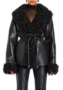 Womens | Roxanne Vegan Leather Coat | Black