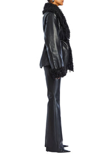 Womens | Roxanne Vegan Leather Coat | Black