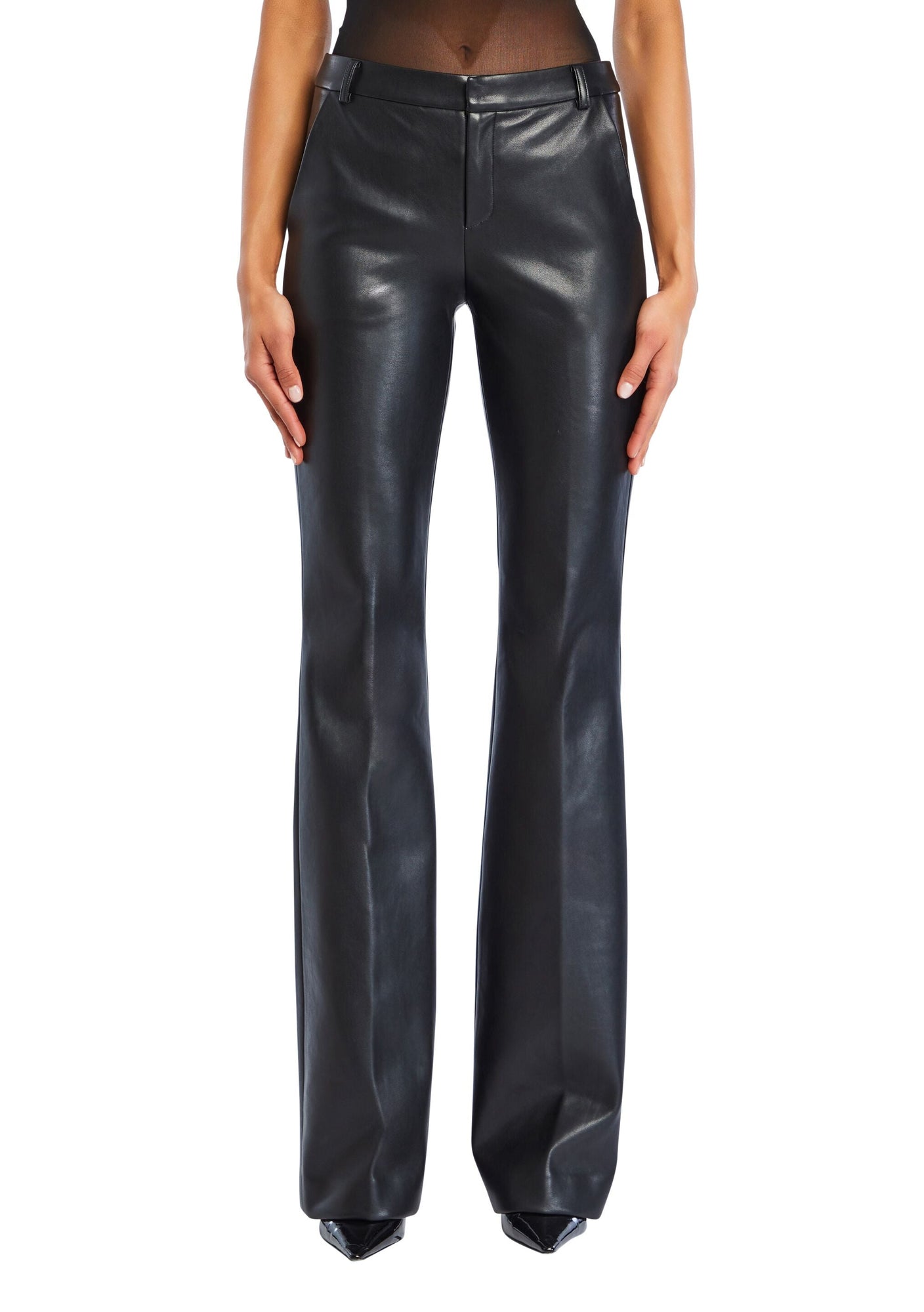 Womens | Ronja Vegan Leather Trouser | Black