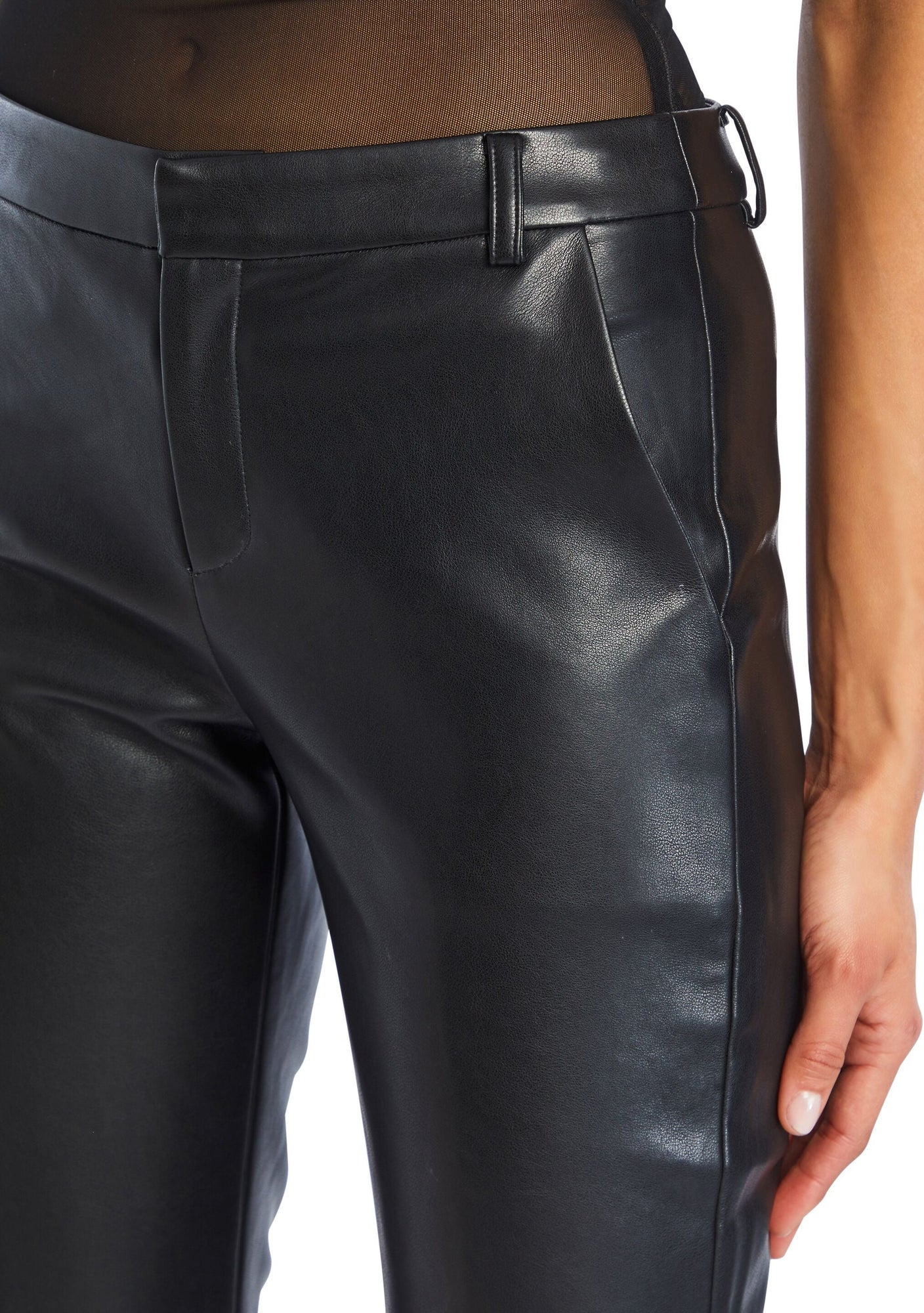 Womens | Ronja Vegan Leather Trouser | Black