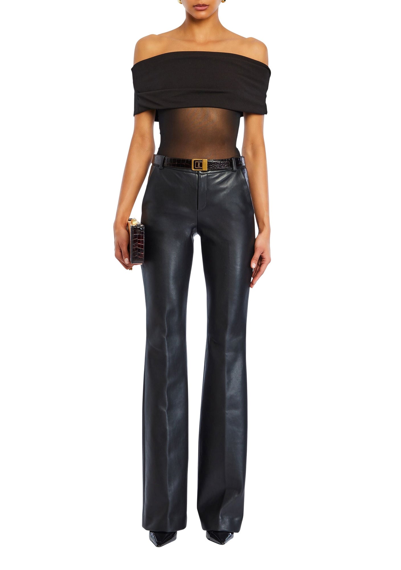 Womens | Ronja Vegan Leather Trouser | Black