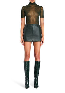 Womens | Paula Short Sleeve Sweater | Forest Green