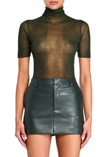 Womens | Paula Short Sleeve Sweater | Forest Green