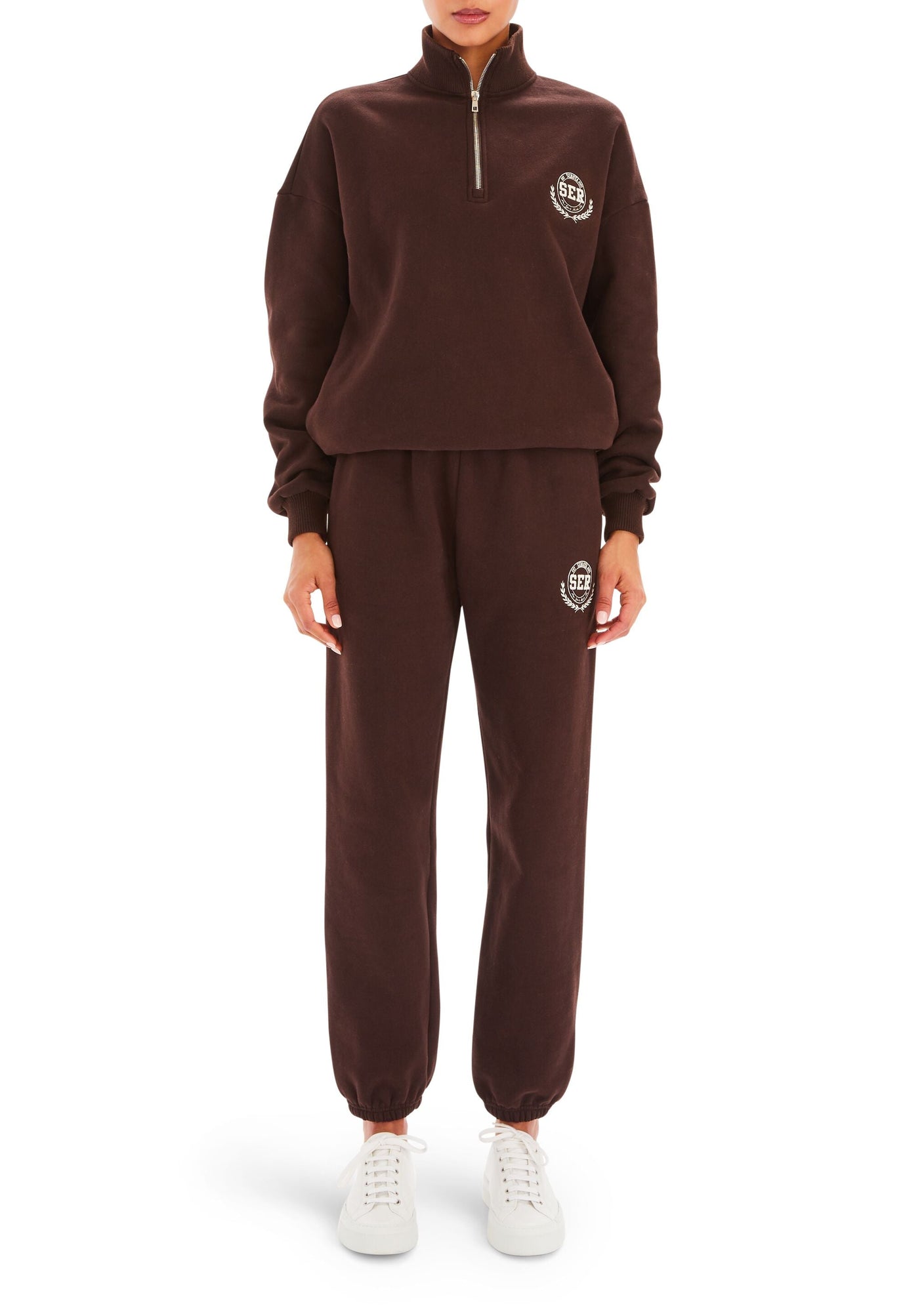Womens | Asbury Sweatshirt | Ash Brown/White