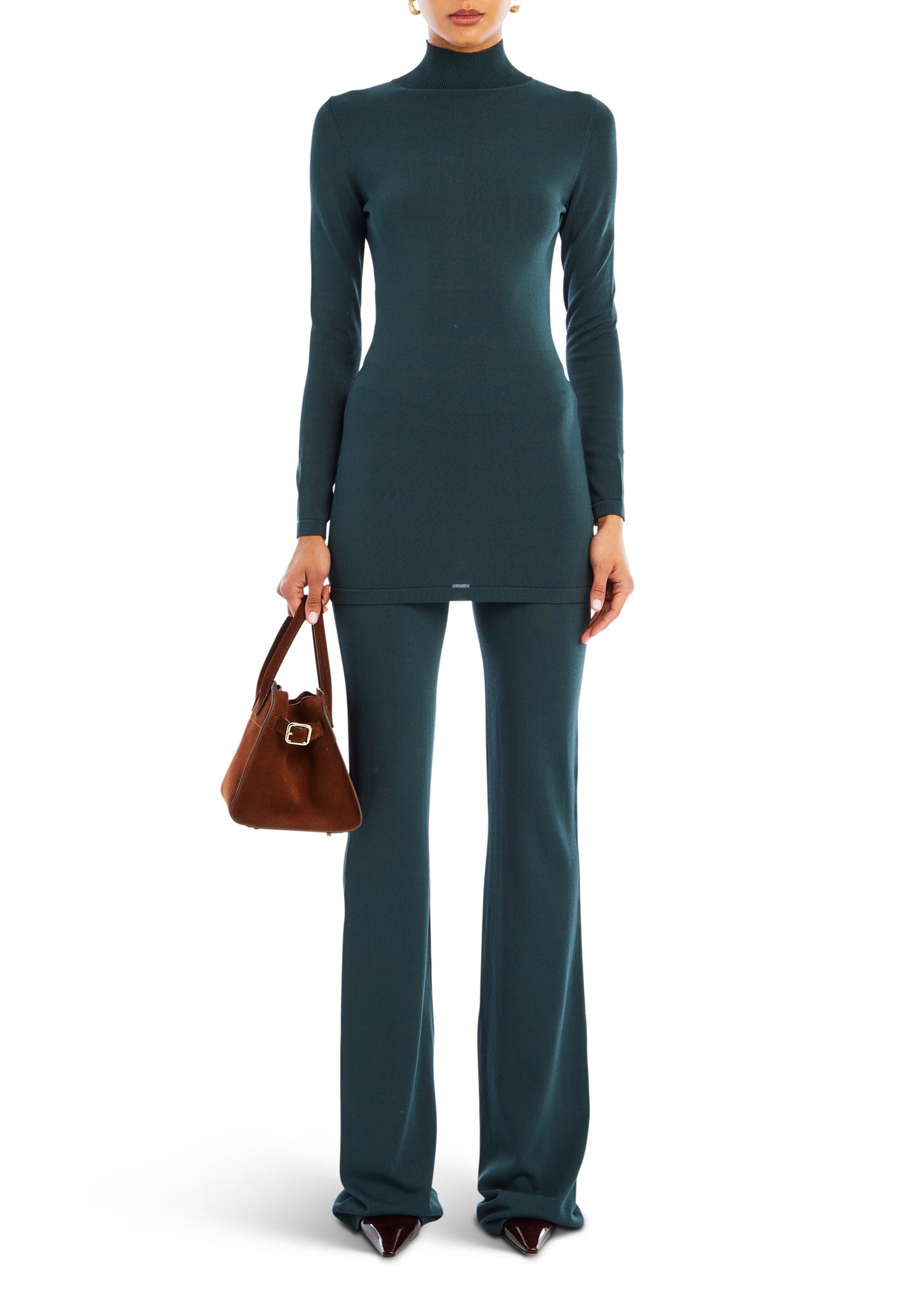 Womens | Juliette Knit Pant | Forest Green
