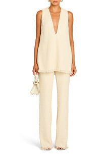 Womens | Shar Boucle Pant | Eggshell