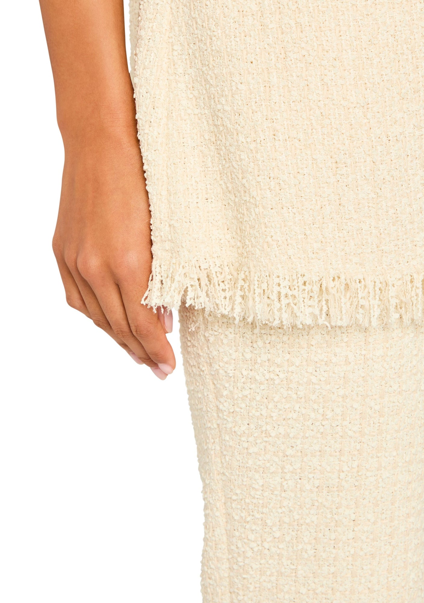 Womens | Gav Boucle Top | Eggshell