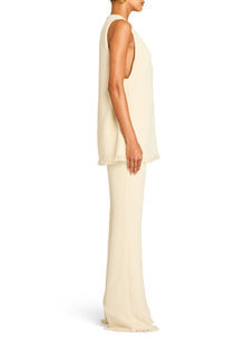 Womens | Shar Boucle Pant | Eggshell