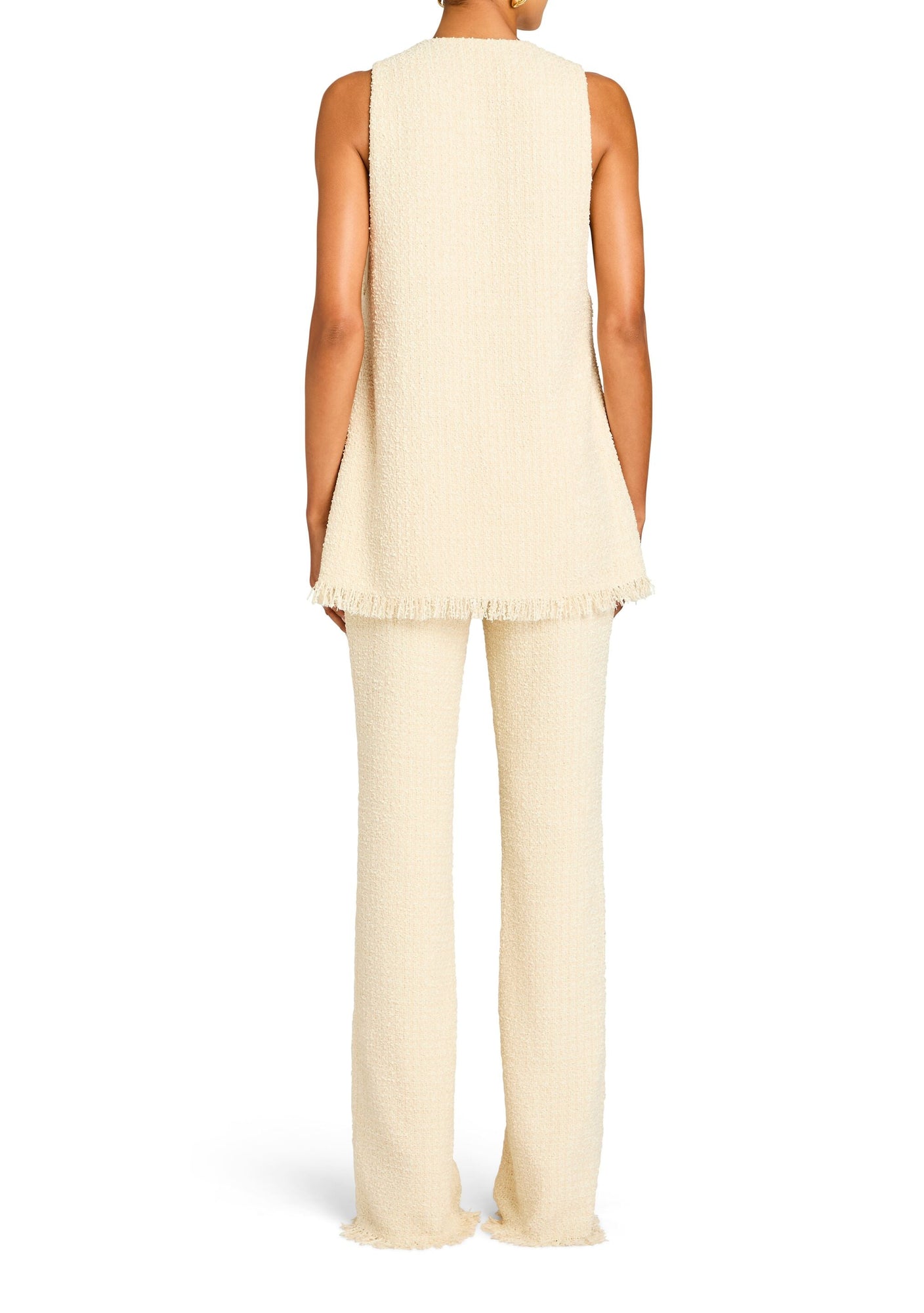 Womens | Shar Boucle Pant | Eggshell