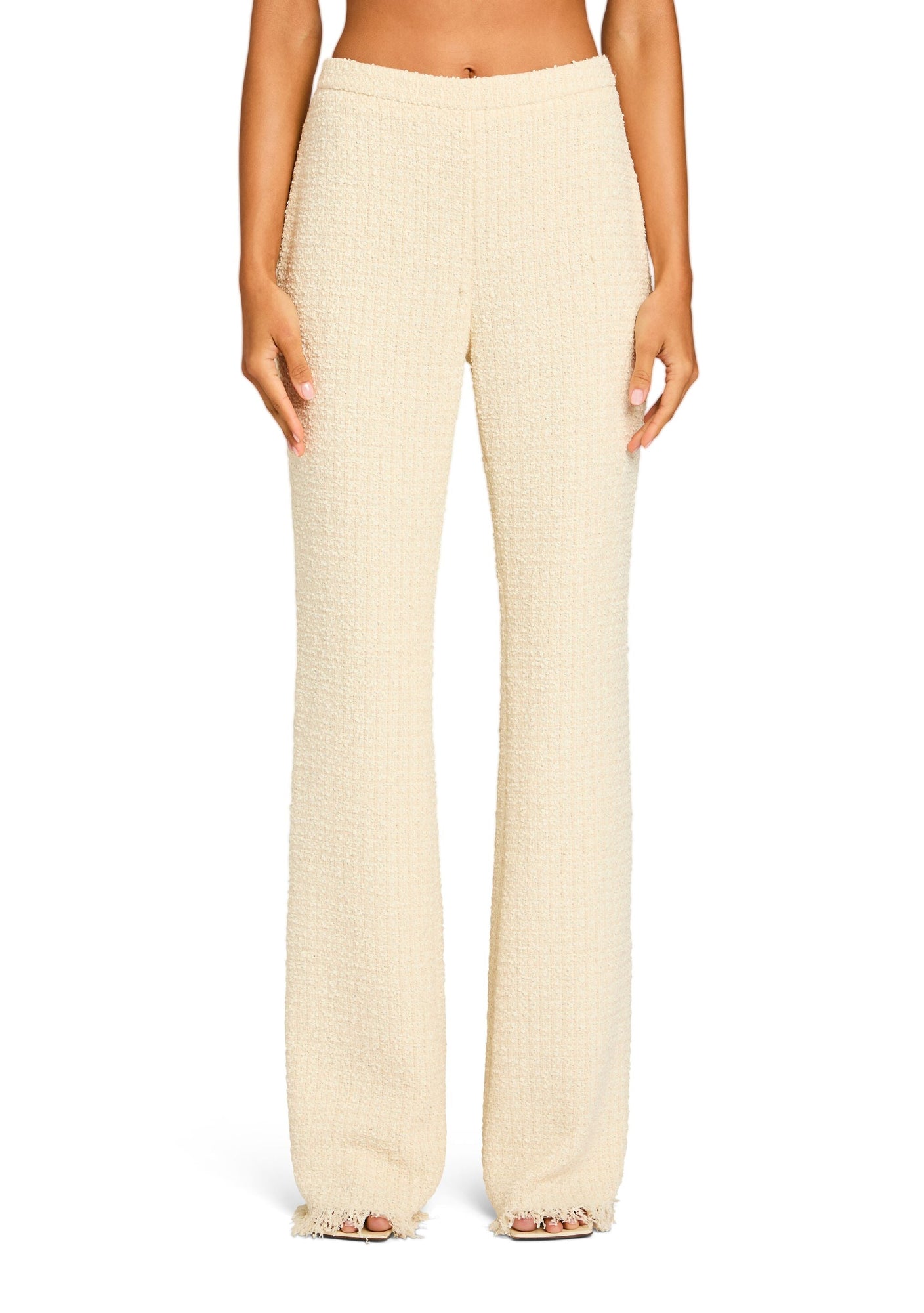 Womens | Shar Boucle Pant | Eggshell