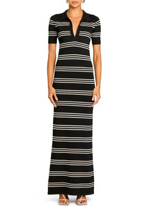 Womens | Sam Knit Maxi Dress | Black/Eggshell