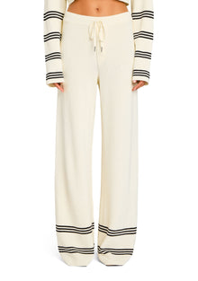 Womens | Poe Knit Pant | Eggshell/Black