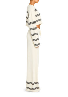 Womens | Poe Knit Pant | Eggshell/Black